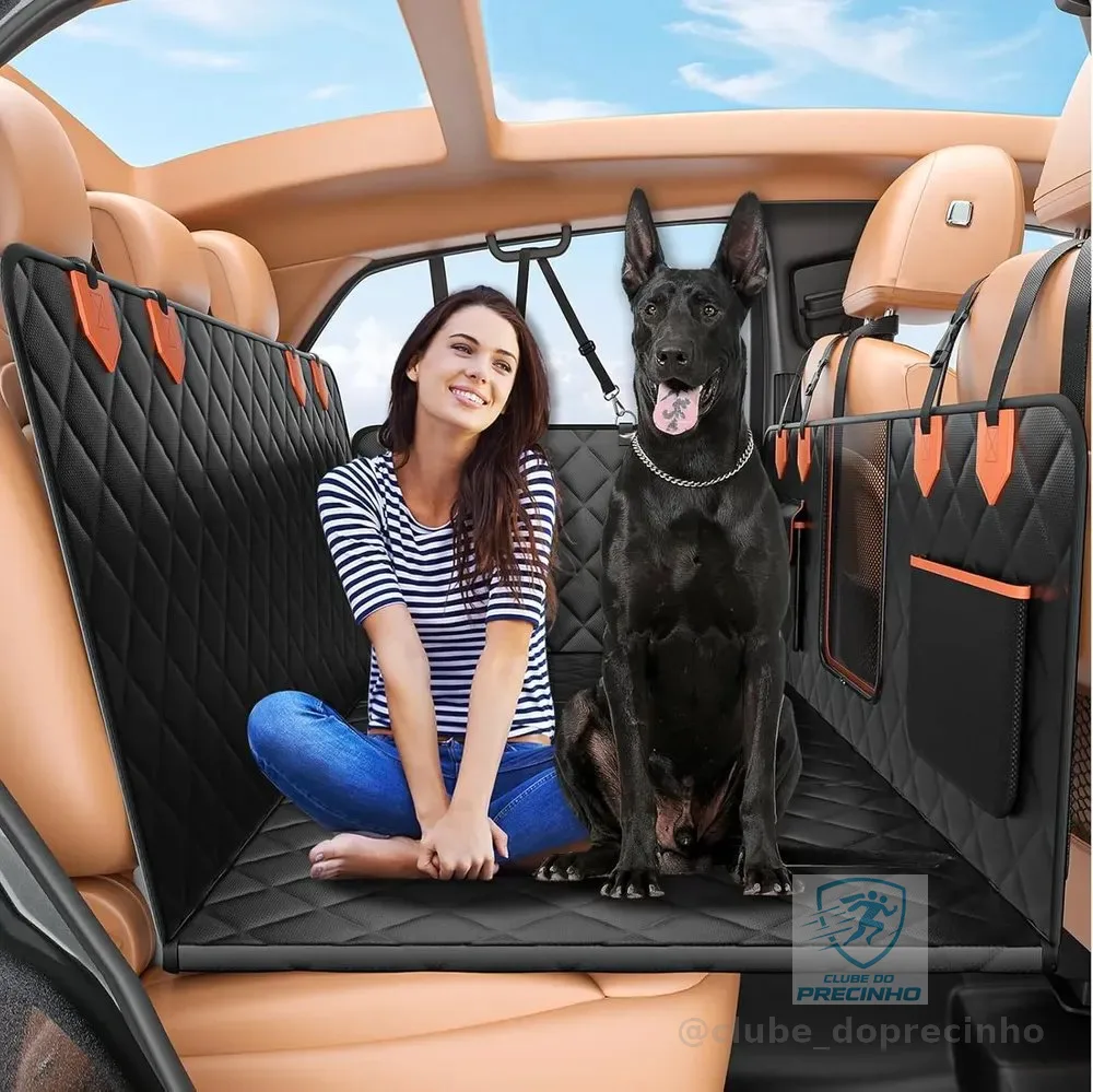 Capa Protetora Banco Carro Pet 6 Em 1 Impermeável Antiderrapante Universal Porta-malas