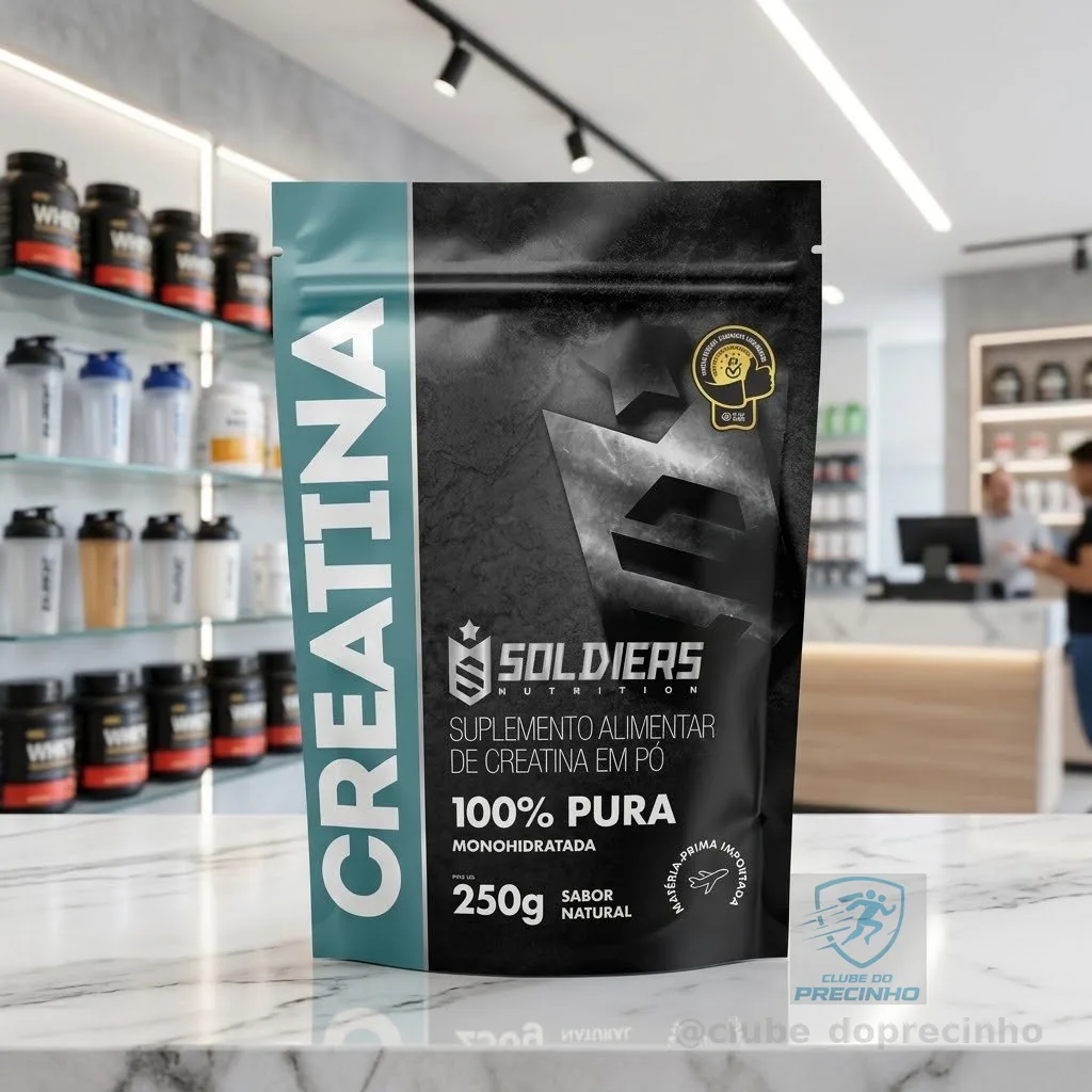 Creatina 250g Suplemento Monohidratada em pó 100% Pura - Soldiers Nutrition