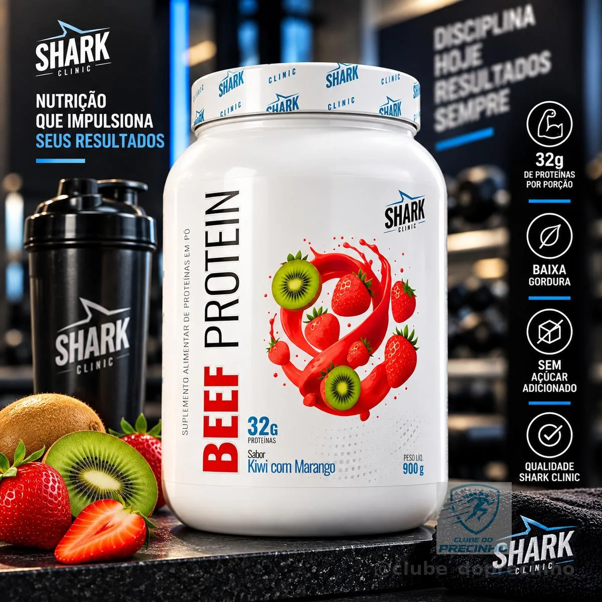 Proteína Isolada Beef Protein 900g Shark Pro Zero Lactose