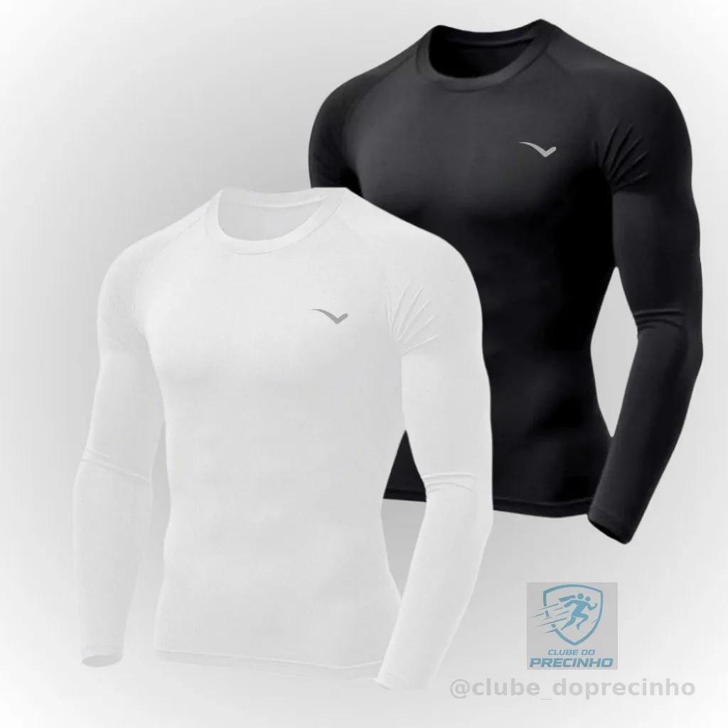Camisa Térmica segunda pele Masculina Com Proteção Uv
