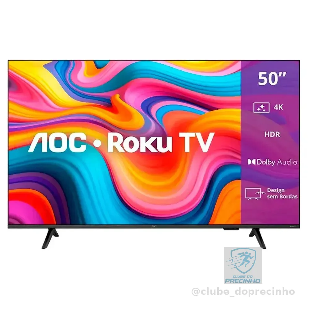 Smart Tv AOC 50'' Roku 4K UHD DLED Wi-Fi Dolby Audio 50U7066