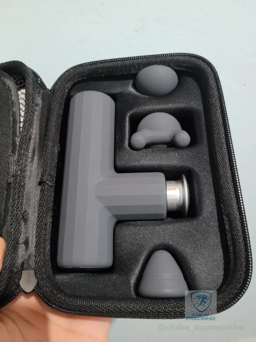 Massageador Elétrico Pistola Mini Deep Therapy - Relaxmedic Cor:Cinza