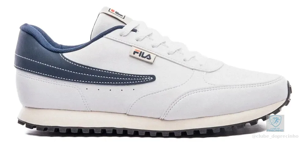 Tênis Fila Renno Classic Sl Masculino Leve Confortável Branco/marinho/vermelho Liso 40 Br