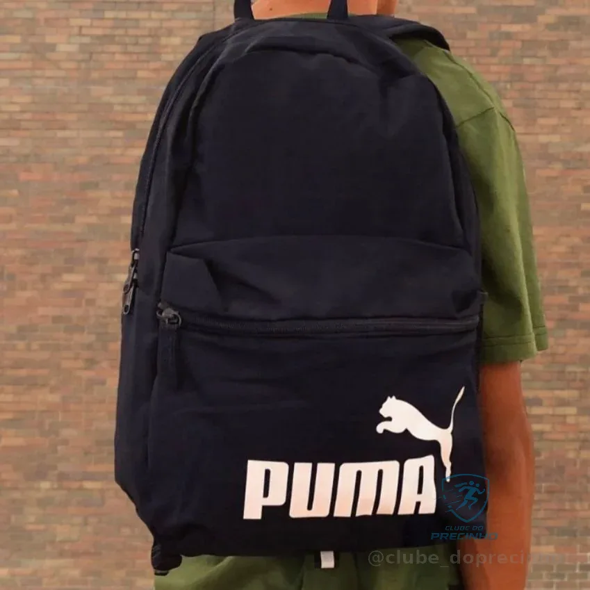 Mochila Phase Backpack Puma Preto/branco Liso