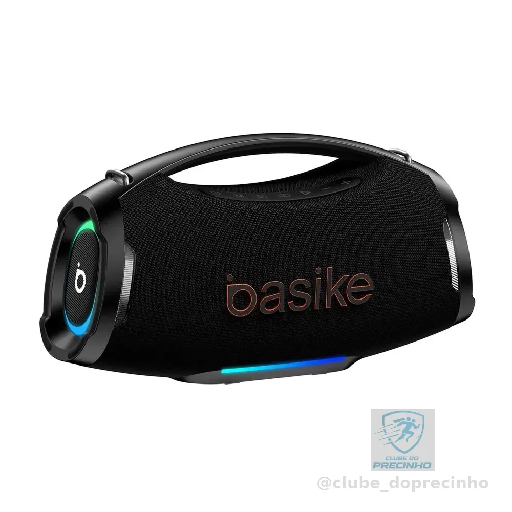 Caixa de Som Portátil Basike Bluetooth 200W Com Graves Reforçados e À Prova D'Água