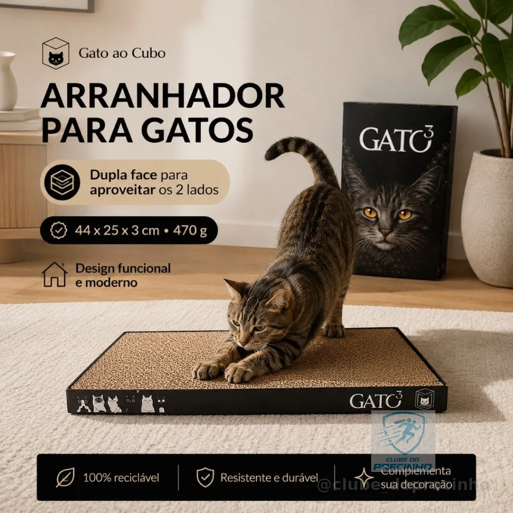 Arranhador Gato Papelão Dupla Face Pet Antiestresse Sofá Móveis