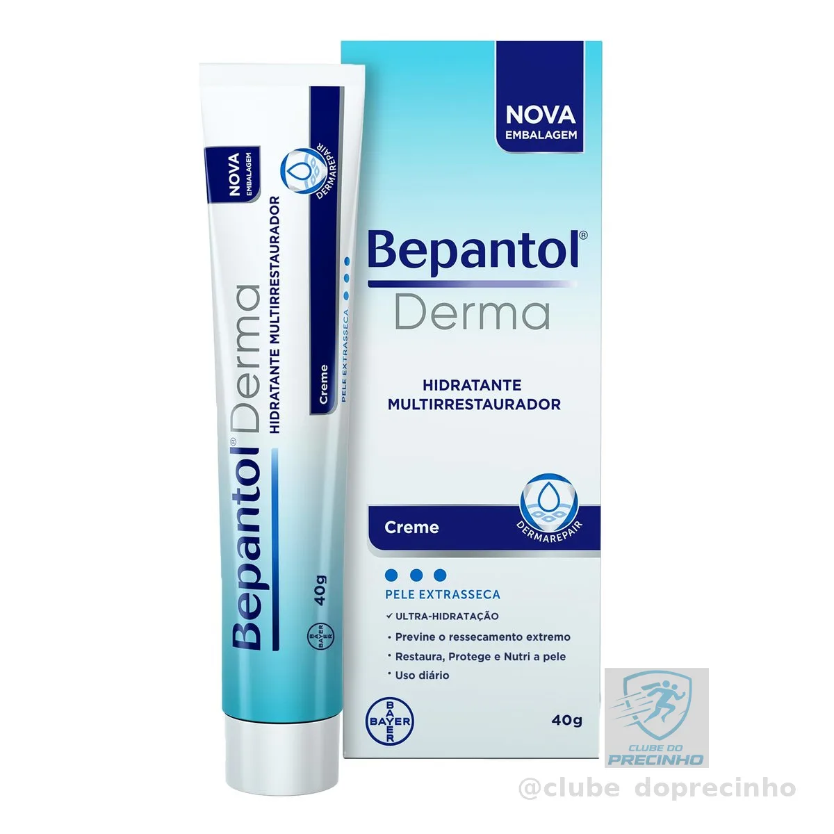 Bepantol Derma Hidratante Multirrestaurador para Pele Seca, 40g