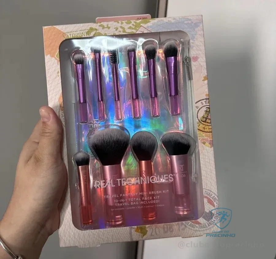 Real Techniques - Kit Best 10 Mini Pincéis Com Travel Bag