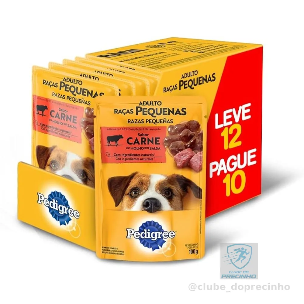 PEDIGREE SACHE CARNE PARA CÂES PAGUE 10 LEVE 12