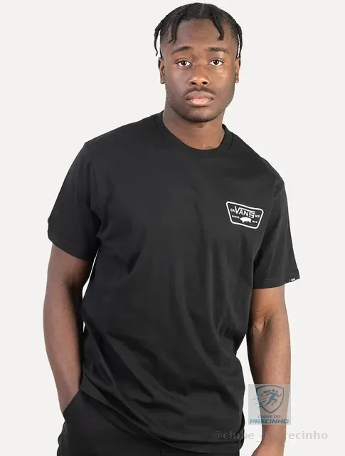 Camiseta Vans Masculina Full Patch Back Preta