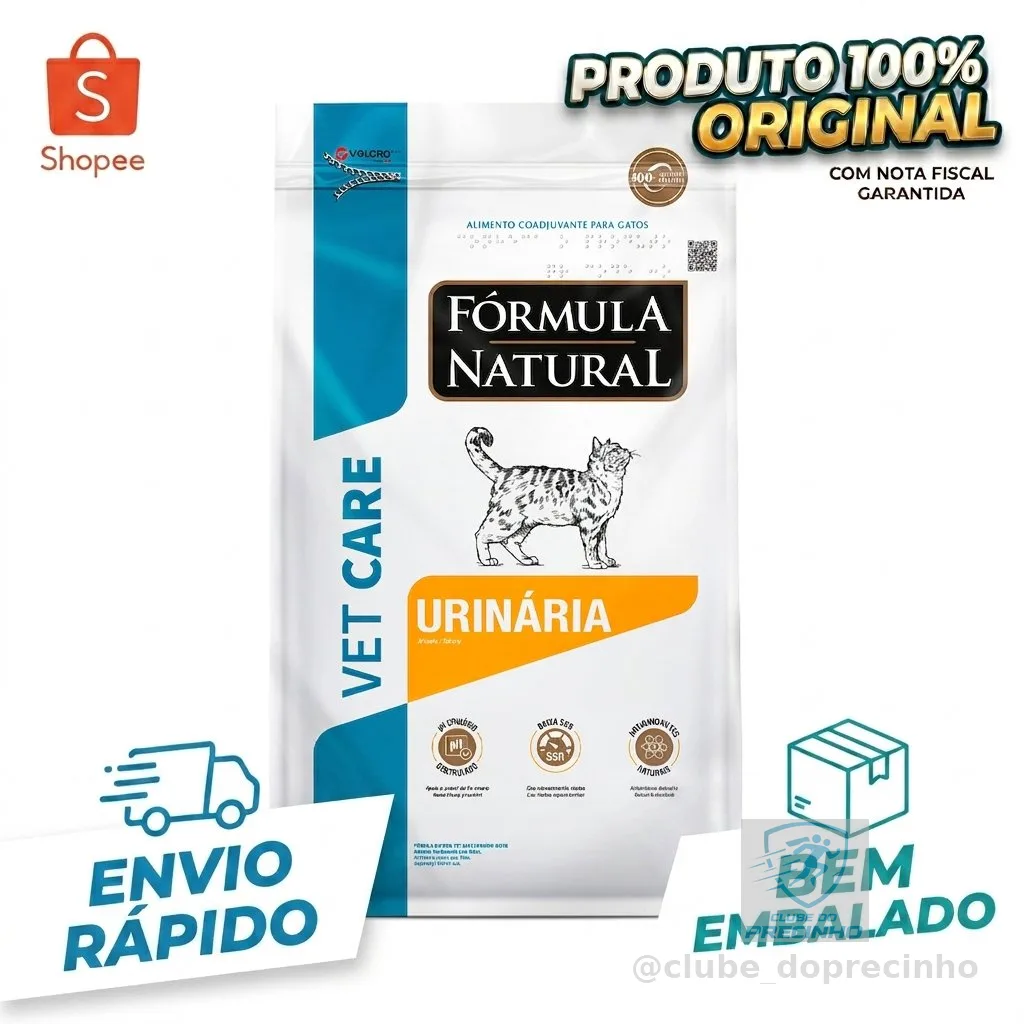 Ração Urinária Gatos Fórmula Natural Vet Care 7kg Original Controle pH