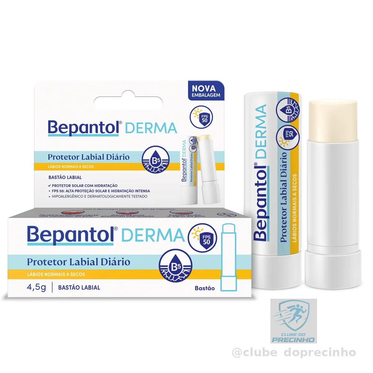 Bepantol Derma Protetor Labial Hidratante Diário FPS50 4,5g