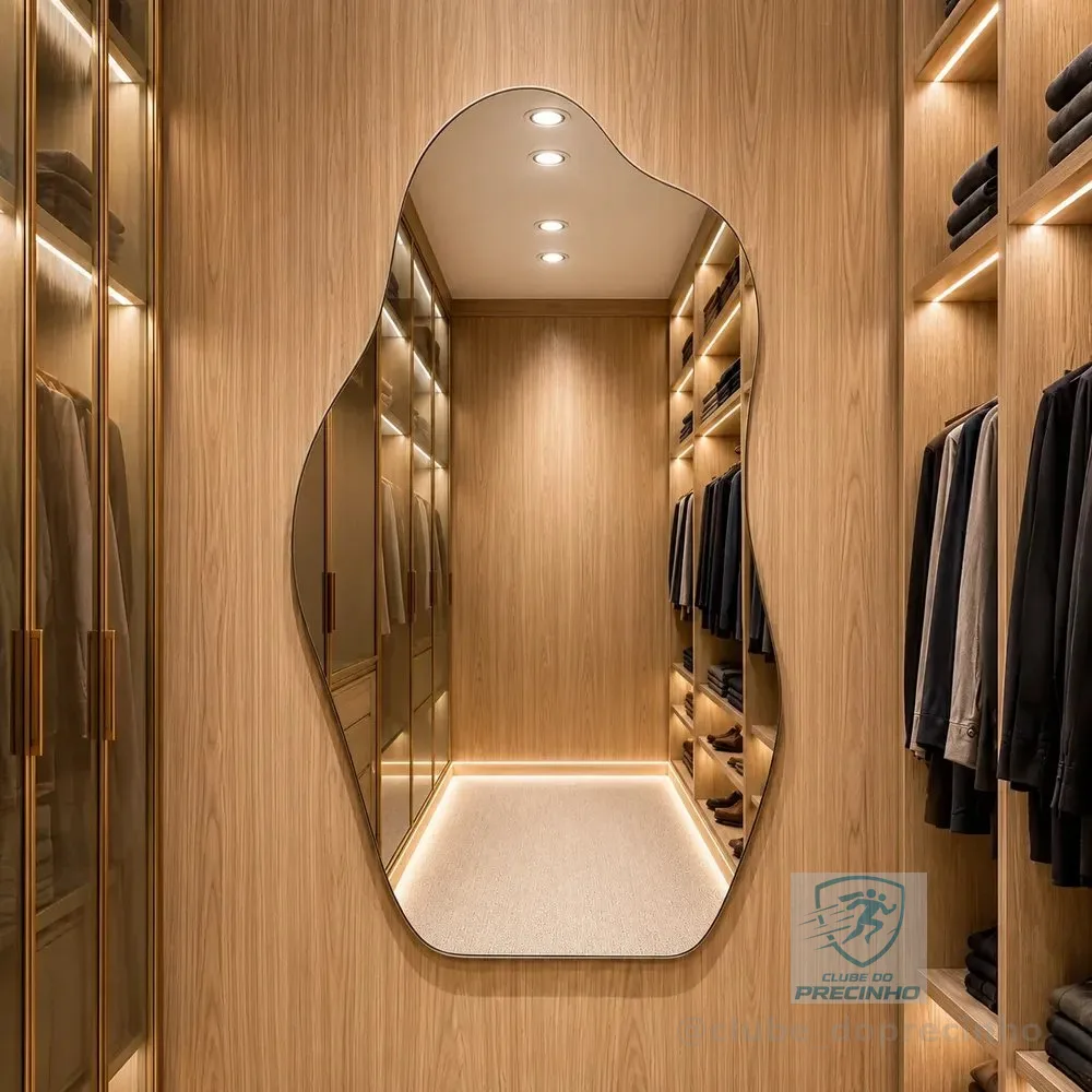 Espelho Ravenna 100x50cm Corpo Inteiro Grande Moderno Luxo Suporte