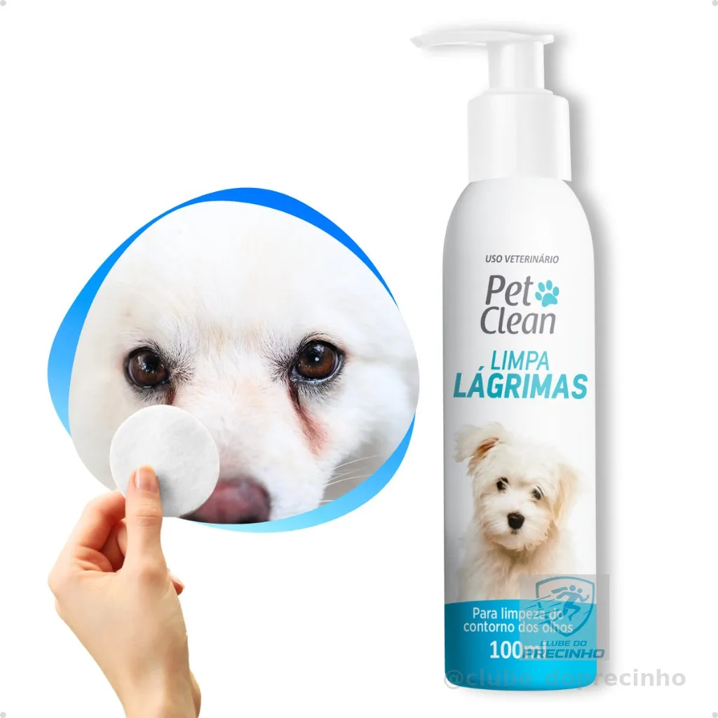 Limpador de Lágrimas Ácidas Limpa Olhos Ramela para Cachorro e Gato Pet Clean 100ml