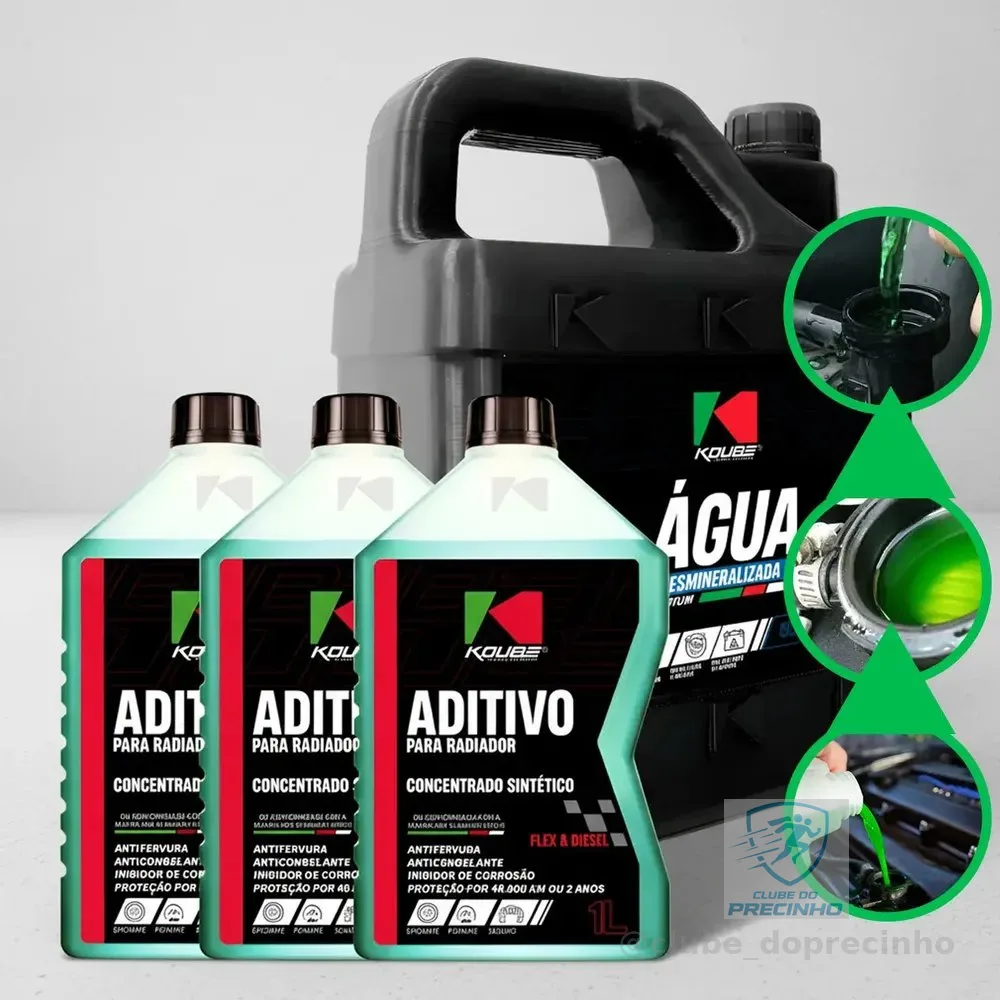 Kit Arrefecimento Fluido Radiador Concentrado Anticongelante