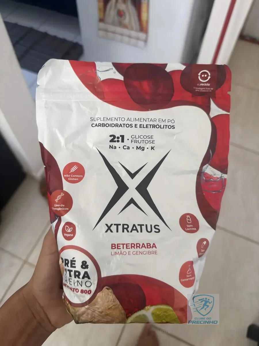 Pré e Intra Treino Xtratus 450g Sabor Limão e Gengibre com Beterraba