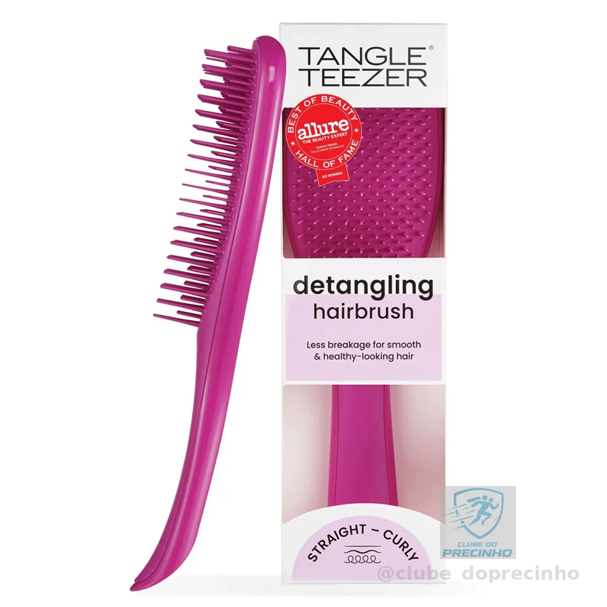 Tangle Teezer - Escova de cabelo desembaraçadora The Ultimate Detangler para todos os tipos de cabelo. Cor: Rosa