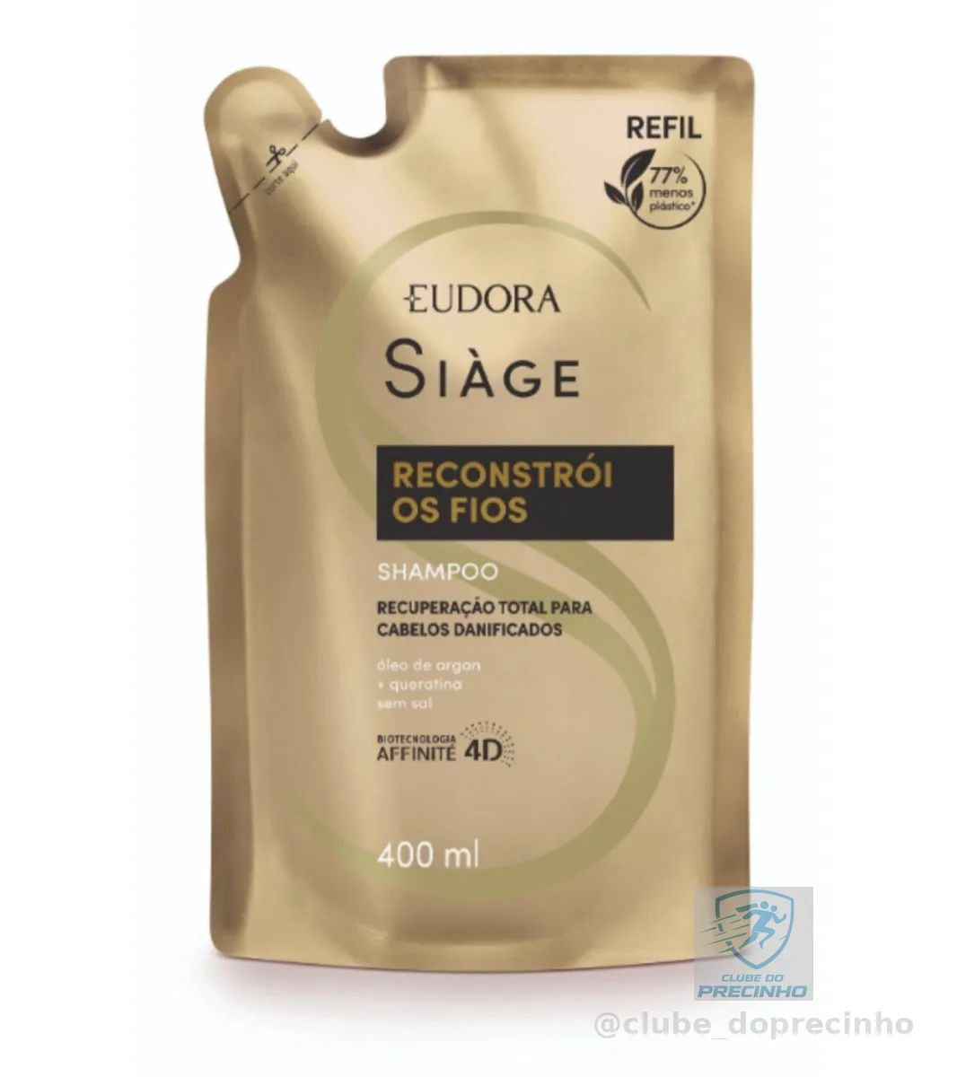 EUDORA SIAGE SHAMPOO RECONSTROI OS FIOS 400ML REFIL