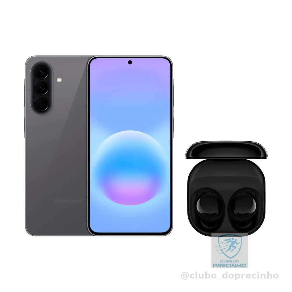 Galaxy A57 5G (256GB) - Cinza + Galaxy Buds Core - Preto