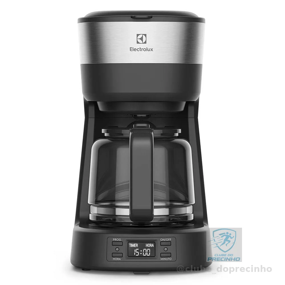 Cafeteira Elétrica Electrolux 30 Xícaras Experience Programável com Timer Cor Inox Preta (ECM25)