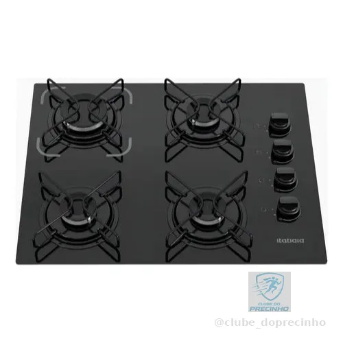 Cooktop Itatiaia Essencial 4 Bocas Preto – Bivolt 127V/220V com Acendimento Automático