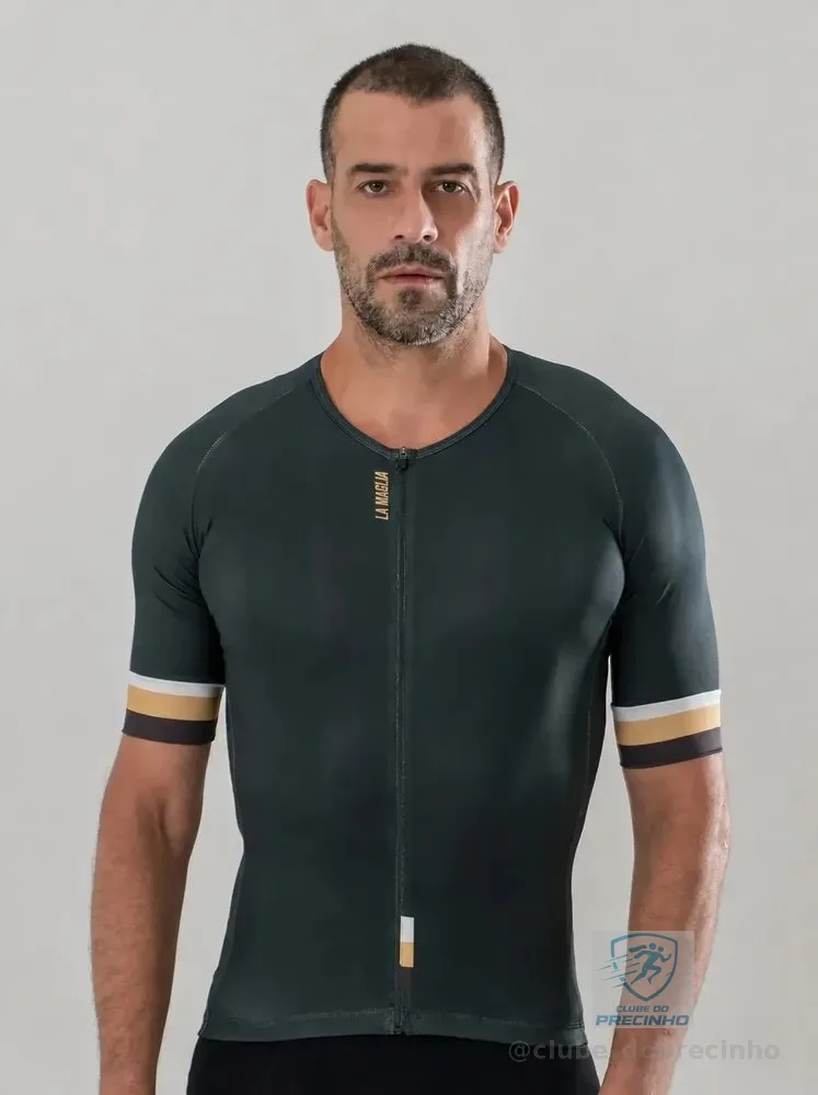 Camisa De Ciclismo Protour Basic Green - La Maglia Verde - PP ao 4G