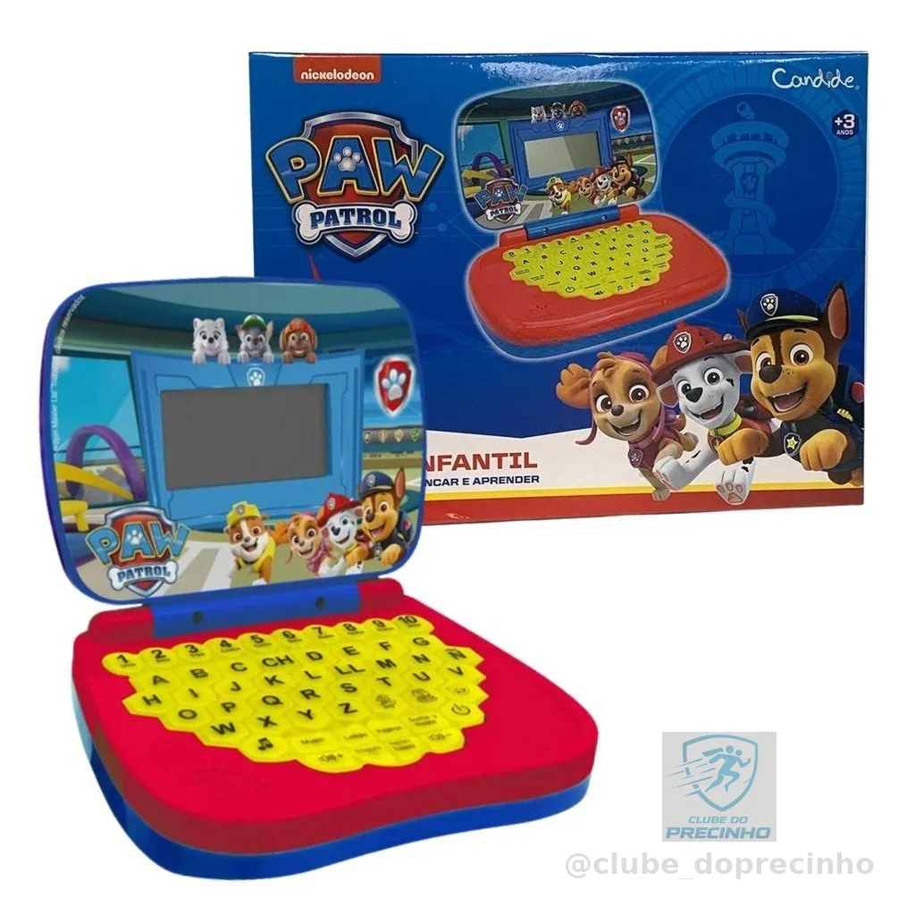 Brinquedos De Menino Laptop Infantil Educativo Bilíngue 6 Atividades Candide