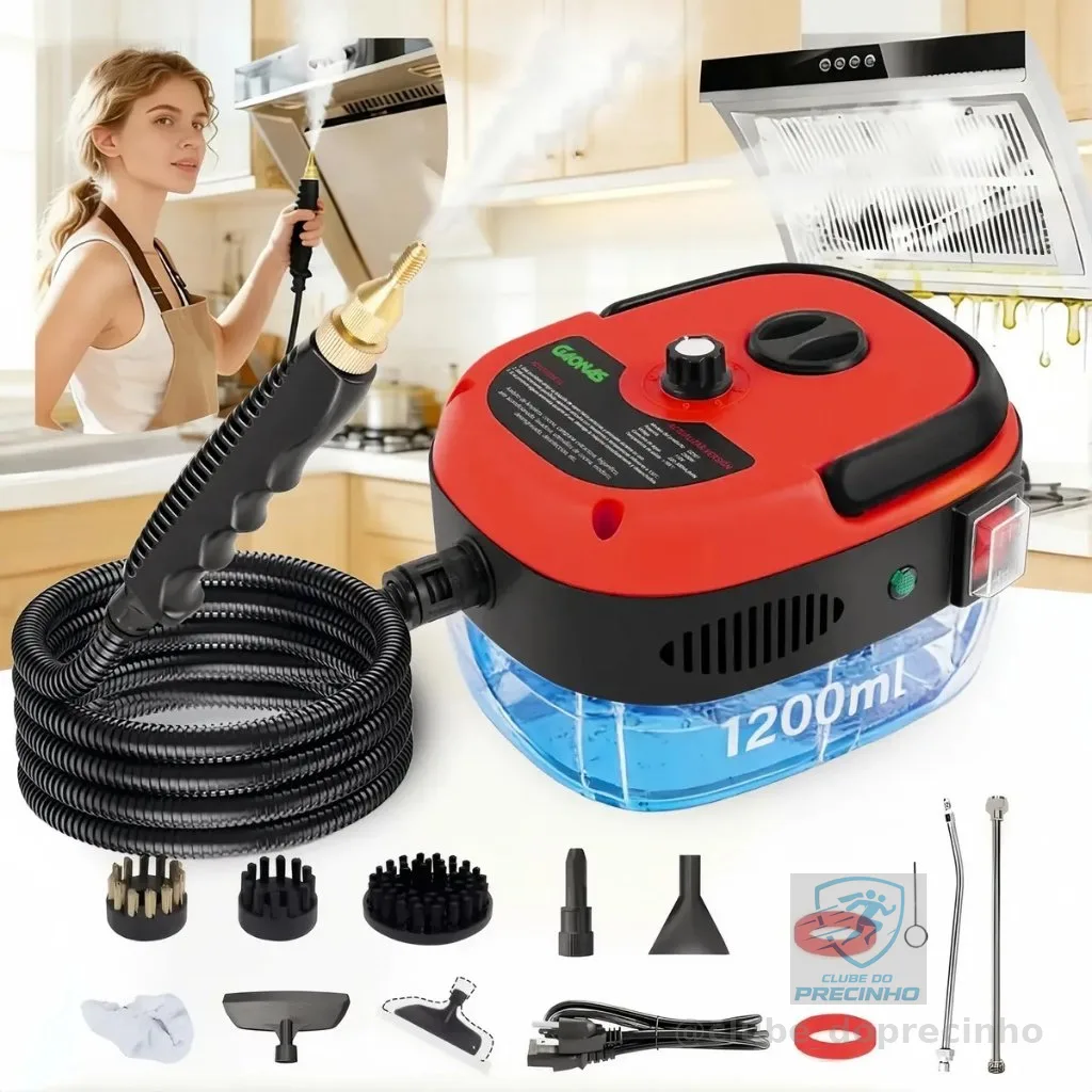 New Limpador A Vapor De Alta Temperatura 2500w Com AcessóRios E PressãO Limpeza MóVel Multifuncional Cozinha Handheld St