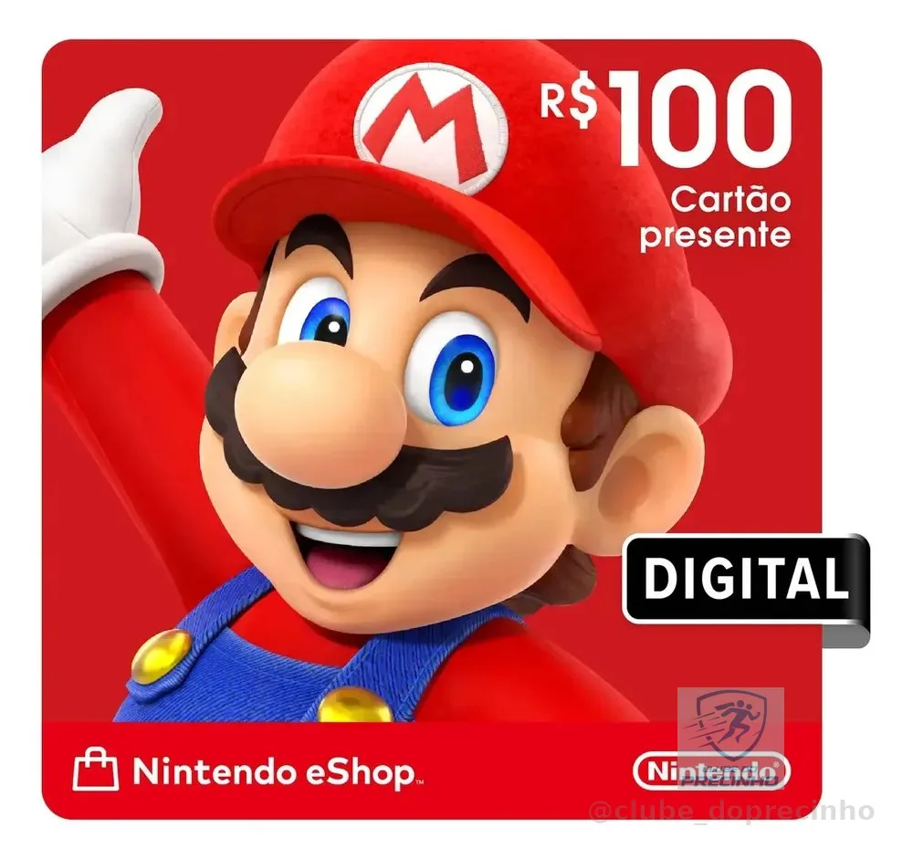 Nintendo Gift Card eShop R$ 100 (Digital)