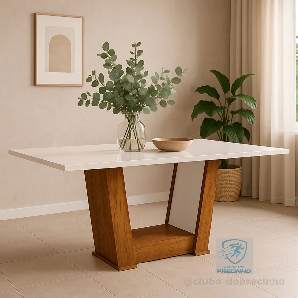 Mesa de Madeira 6 Lugares Helena Imbuia - Pnr Móveis
