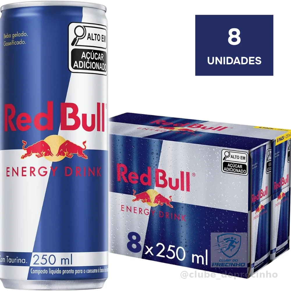 Kit com 8 Energético Red Bull 250ml