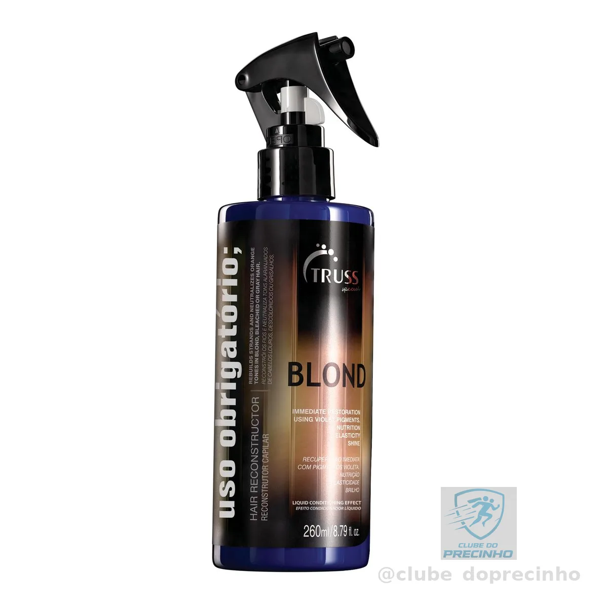 Truss Reconstrutor Capilar Blond Uso Obrigatório | Neutraliza Amarelado e Fortalece Cabelos Loiros | 260ml