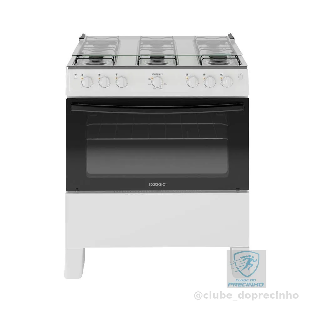 Fogão Itatiaia Star New Piso 6 Bocas Branco Mesa de Inox Bivolt 3700000473