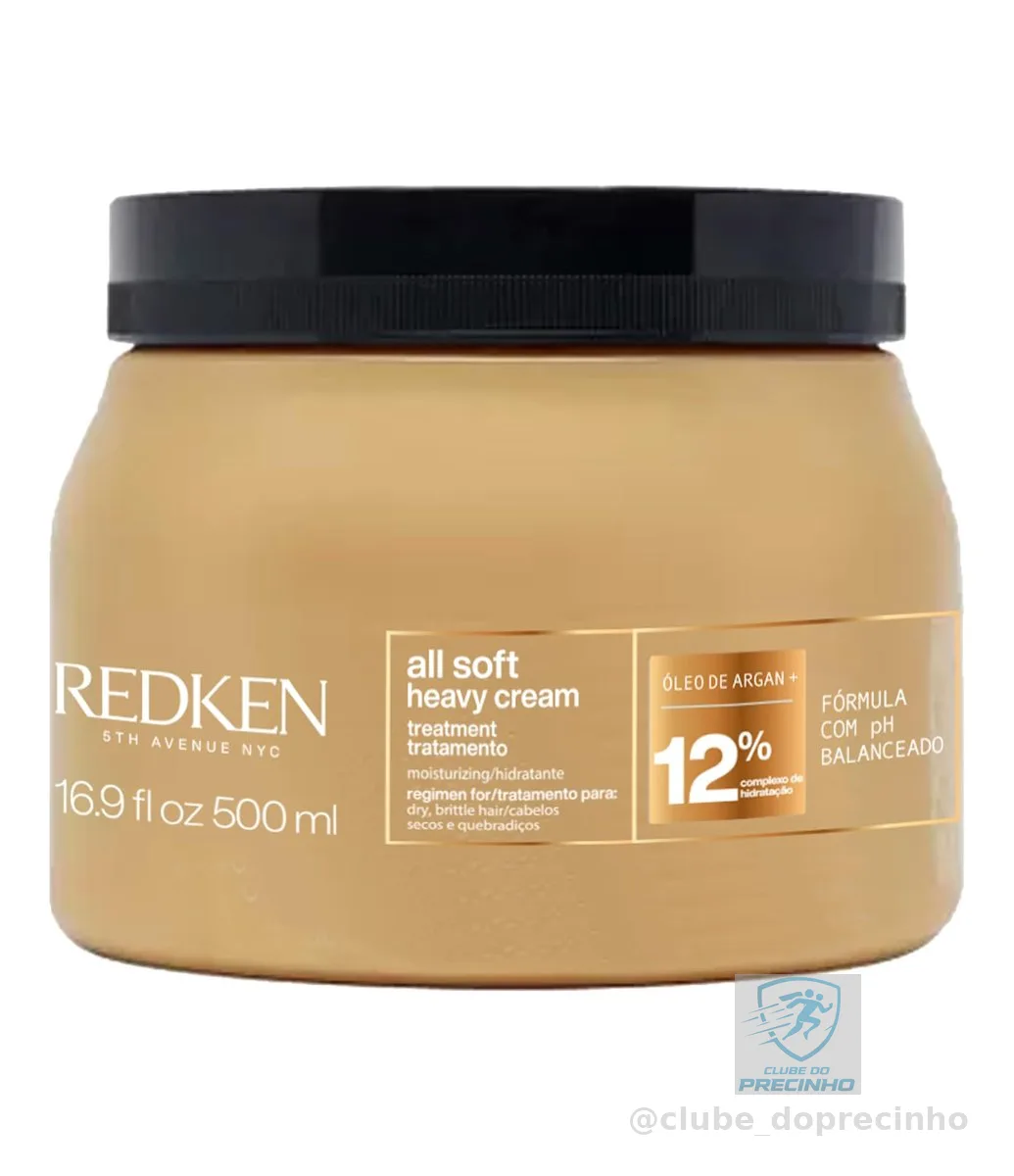 Redken Máscara de Tratamento All Soft Heavy Cream |Tratamento Anti-frizz Para Cabelos Secos e Opacos | Promove Hidratação Profunda | Com Óleo de Argan