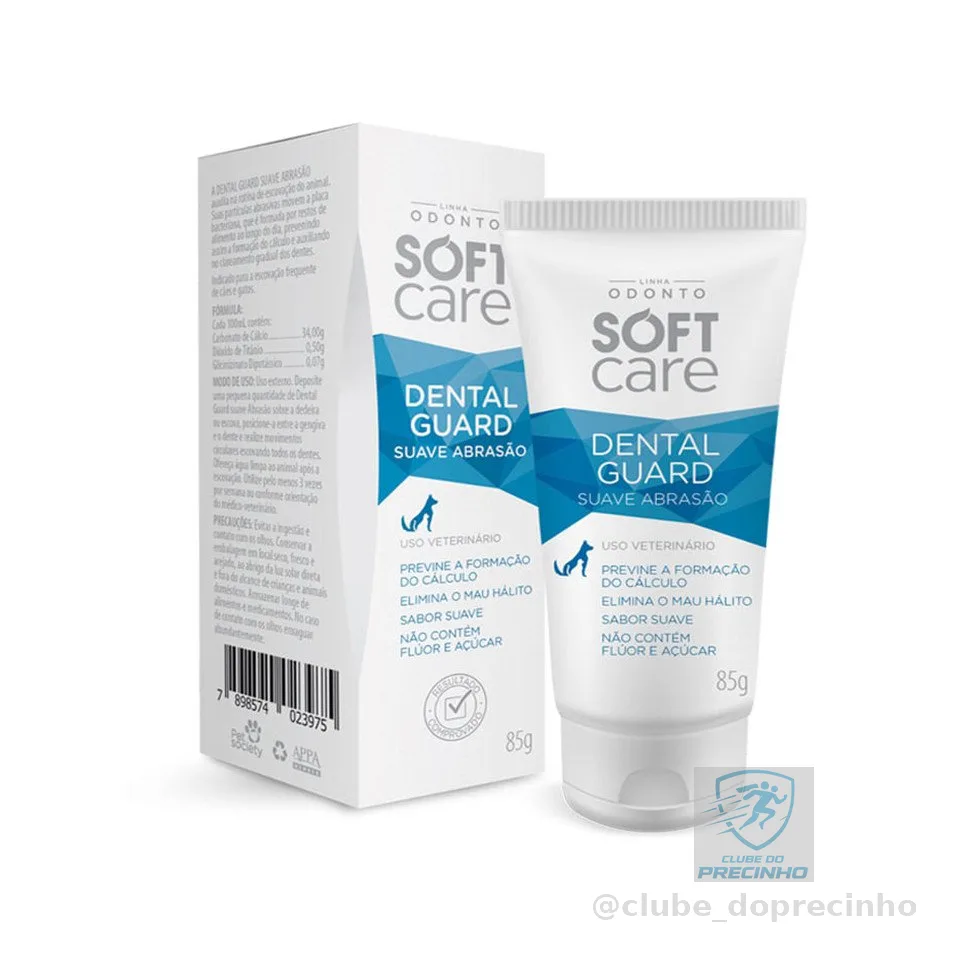 Creme Dental Guard Soft Care Cães Gatos Pet Society 85g