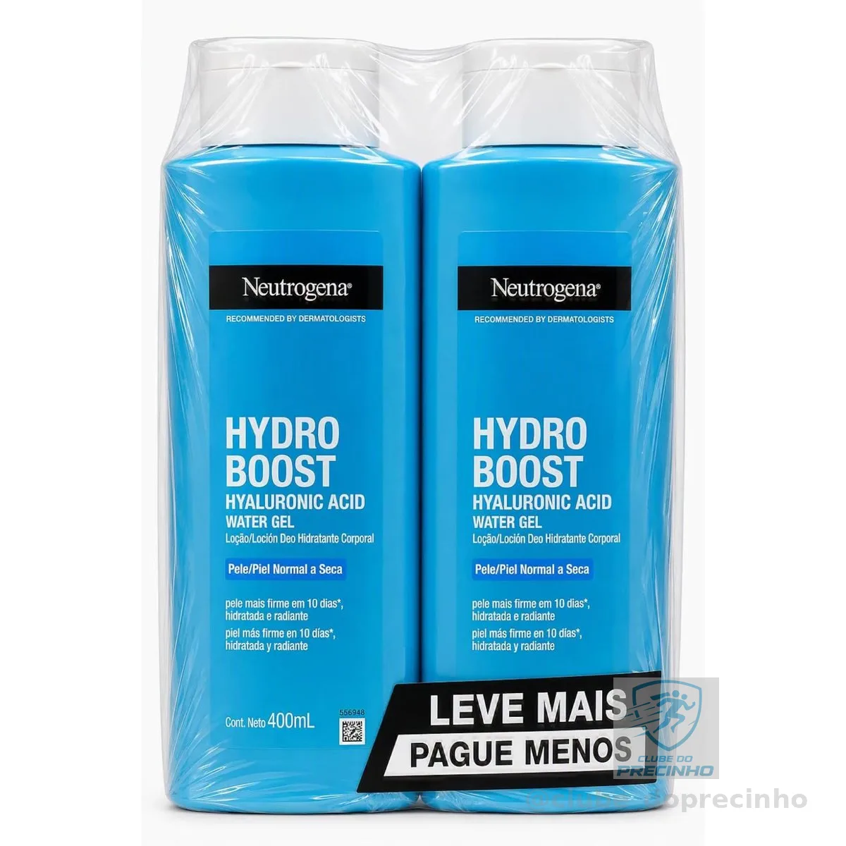 Neutrogena Hidratante Corporal Hydro Boost Water Gel, Kit com 2 Unidades de 400ml