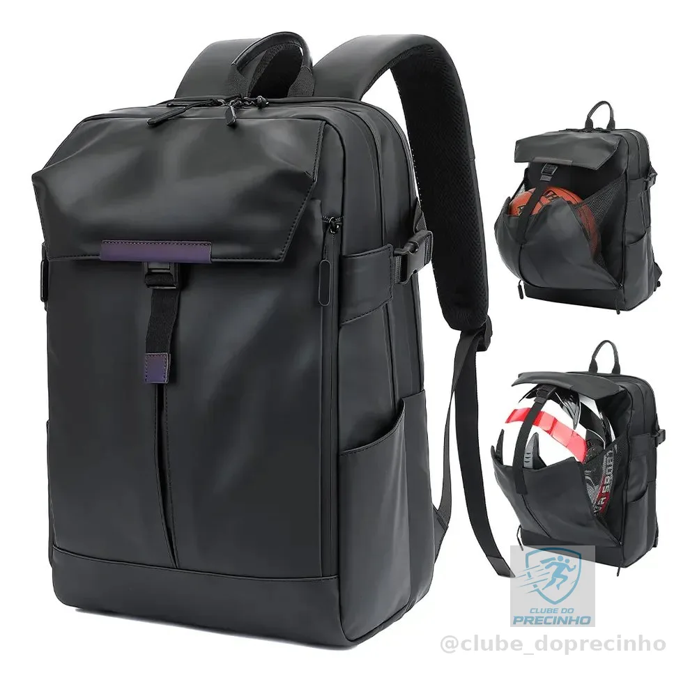 Mochila Notebook Impermeável Escolar Feminina Masculina Preto