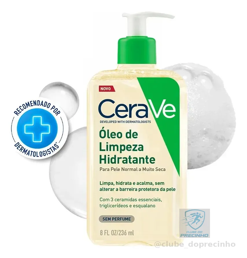 Óleo de Limpeza Facial Hidratante Para Pele Seca e Atópica CeraVe 236ml