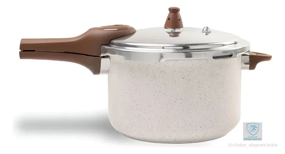 Panela Pressao Brinox Ceramic Pressure Indução 6,8l Vanilla