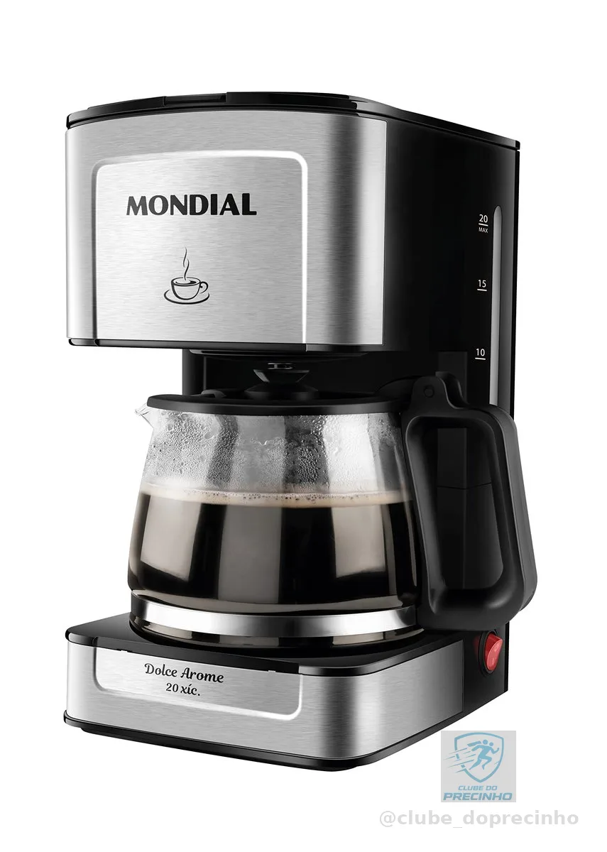 MONDIAL Cafeteira Elétrica Dolce Arome, 110V, 550W, Preto/Inox - C-43-20X-SI