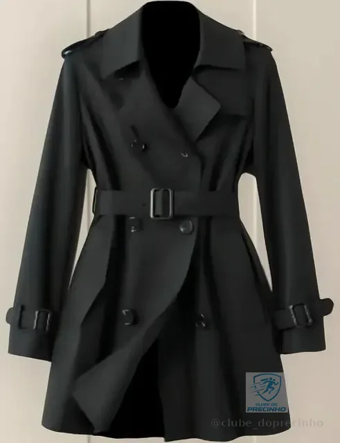 Sobretudo Feminino Elegante Casual Parka Peaky Blinders