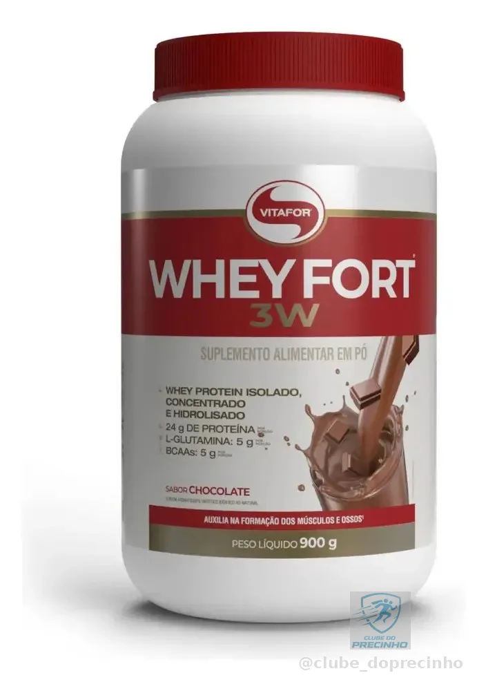 Whey Fort 3w 900g Chocolate Vitafor Chocolate