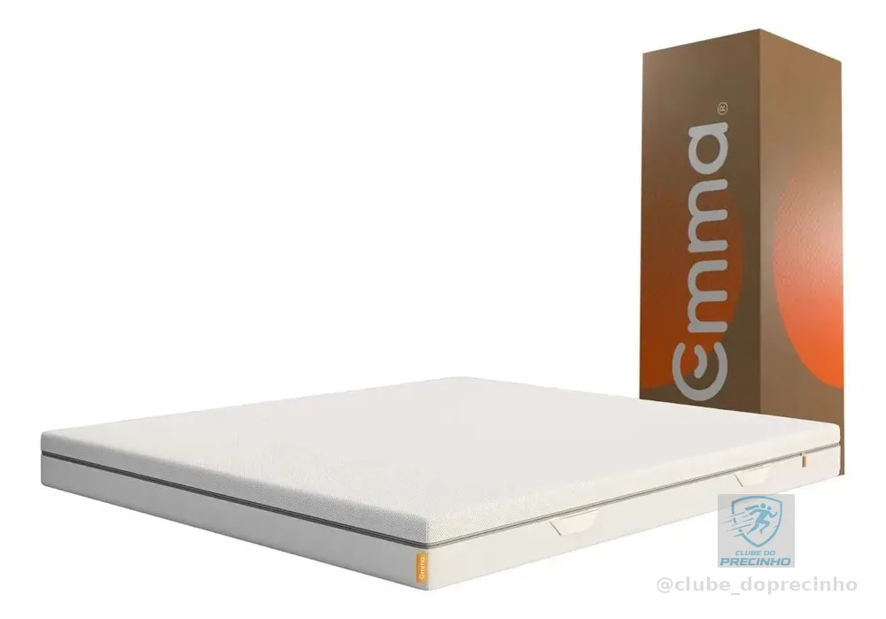 Colchão Casal Emma Duo Comfort 138x188cm, Dupla Face, à Vácuo, Suporte Ideal para o Corpo, Alta Durabilidade, Capa Lavável