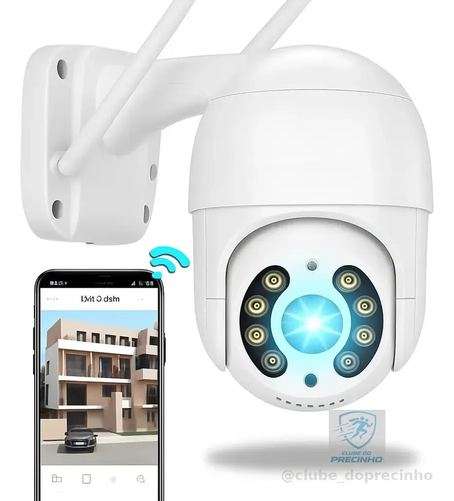 Câmera Ip A8 App Icsee Infravermelho Prova D'água Externa Wifi Hd Cor Branco
