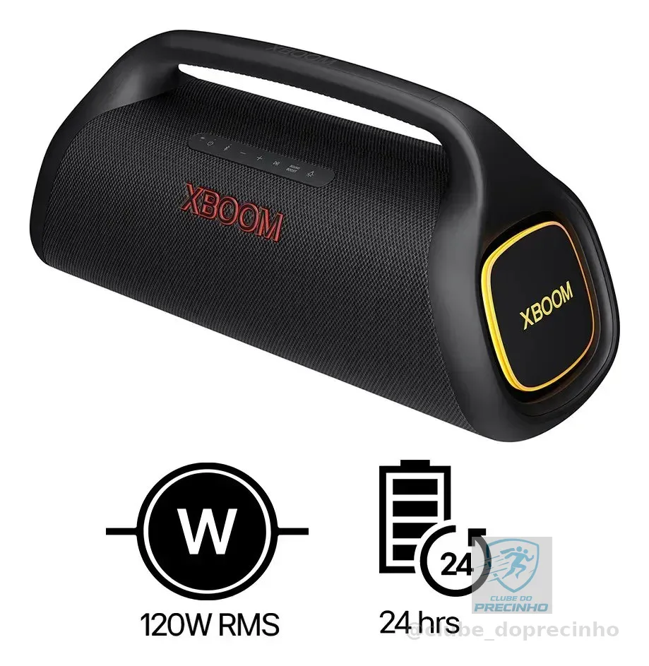 Caixa de Som LG XBOOM GO XG9S Bluetooth 5.3, 50W, Som Potente, LED Personalizável, Party Mode, Resistente à Água IPX7, Bateria Longa Duração e Design Compacto