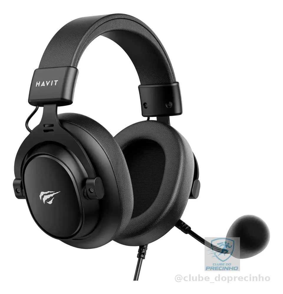 Headset Gamer Havit H2015se Drivers 53mm Microfone Removivel Preto