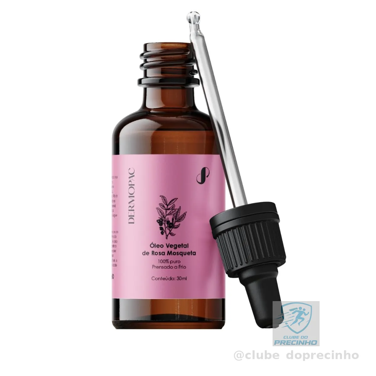 Óleo Vegetal Rosa Mosqueta 100% Puro Natural, Hidratante Facial, Corporal, Antirrugas Dermopac 30ml