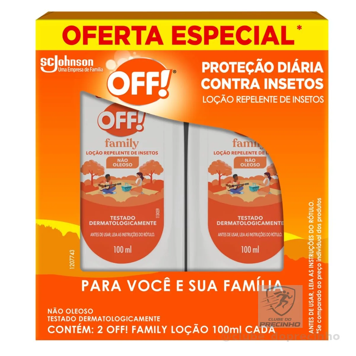 OFF! Family Loção Repelente de Insetos e Mosquitos 2 x 100ml