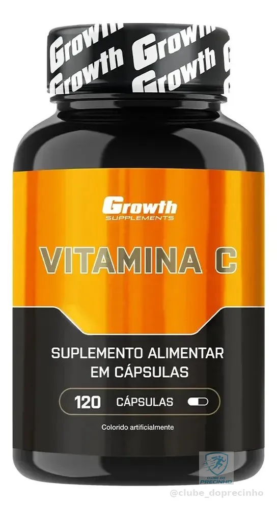 Vitamina C 120 Cápsulas Growth Supplements Natural