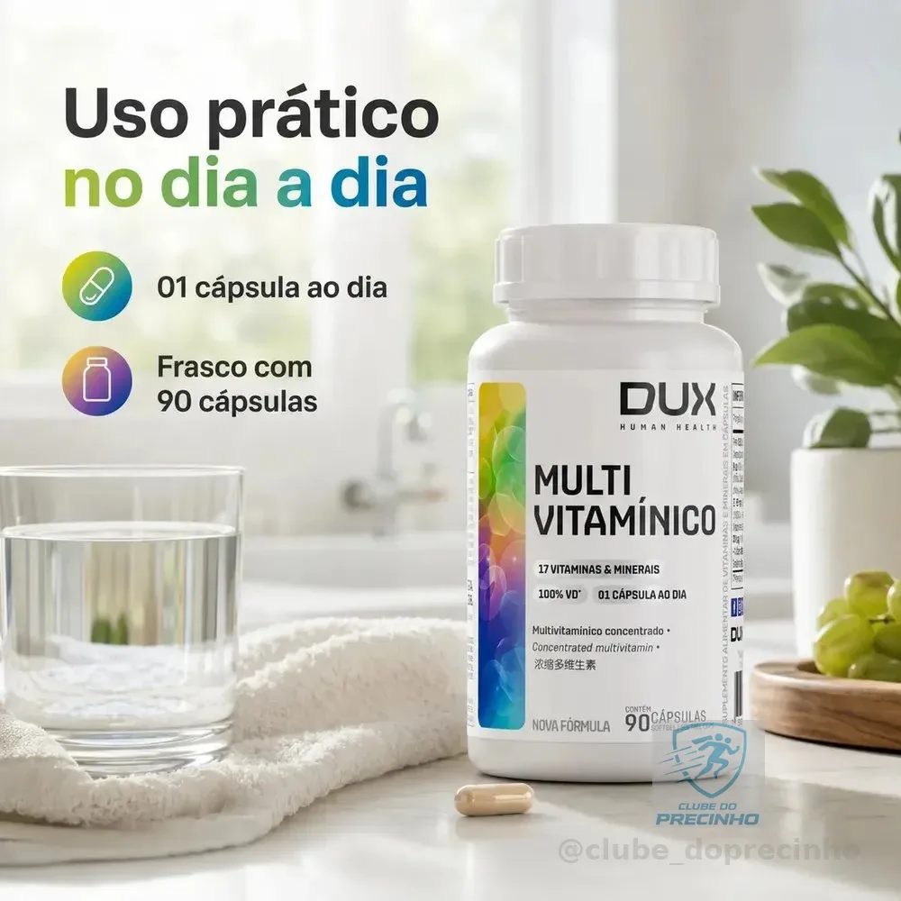 Vitamina Dux Nutrition Polivitaminico Dux Multivitamínico em cápsula Sem sabor x 100mL de 90 un